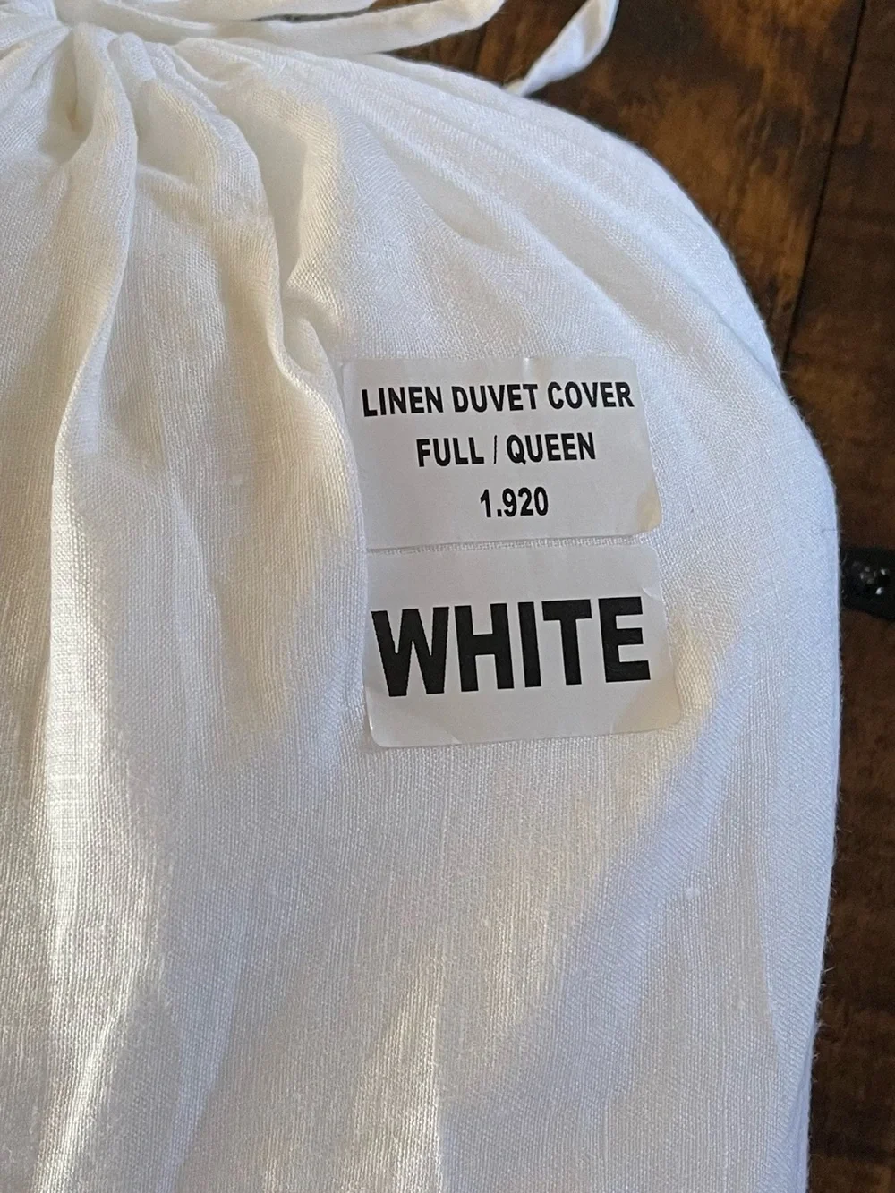 NWOT Quince European Linen 1 Pc Duvet Cover, Full/Queen (White)